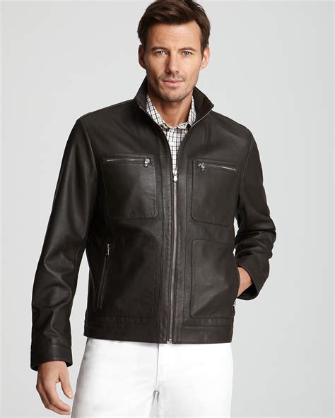 michael kors perforated leather jacket